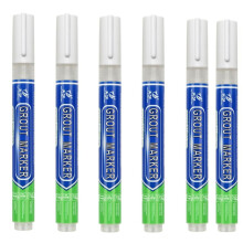 Fliesen Fugenstift 6er-Pack: Wasserdichter Fugenreparaturstift für Fliesenrestaurierung White