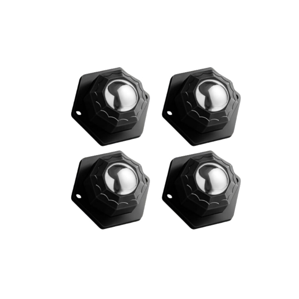 4 Pcs Furniture Ball Casters, Self-Adhesive Swivel Casters Black 7314280927357