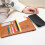 Slanke RFID-blokkerende paspoorthouder - Multifunctionele reisorganizer LightBrown 2