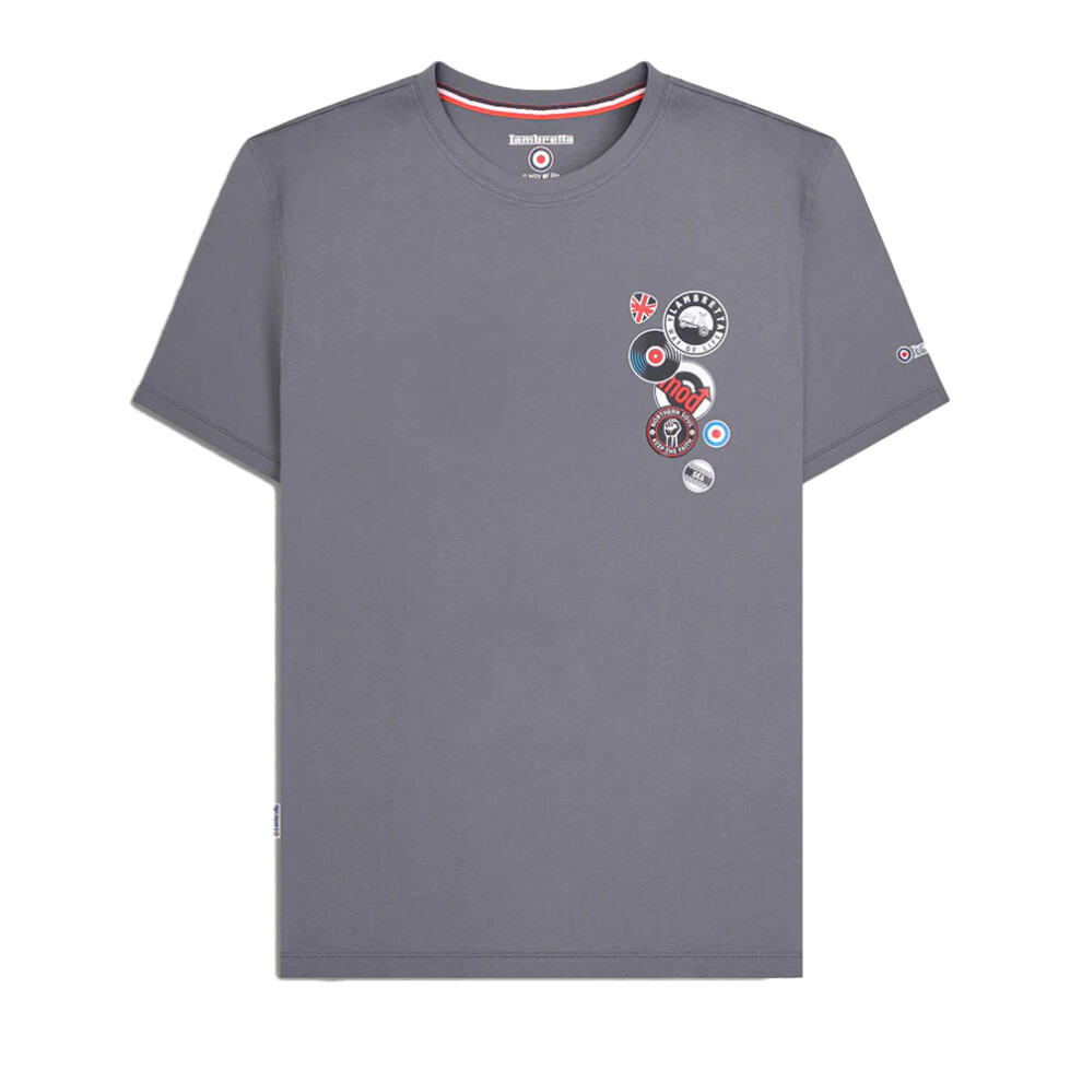 Lambretta (4Xl, Iron) Mens Badge T-Shirt Multicoloured