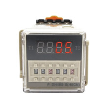 DH48S2ZH Digital Time Relay 220V with Socket, Adjustable Delay, Cycle Timer and Power Failure Memory