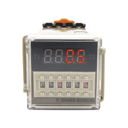 DH48S2ZH Digital Time Relay 220V with Socket, Adjustable Delay, Cycle Timer and Power Failure Memory