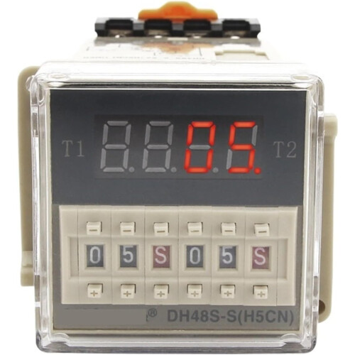 DH48S2ZH Digital Time Relay 220V with Socket, Adjustable Delay, Cycle Timer and Power Failure Memory 1