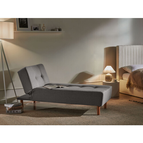Beliani Chaise Longue ALSTEN Fabric Grey 2