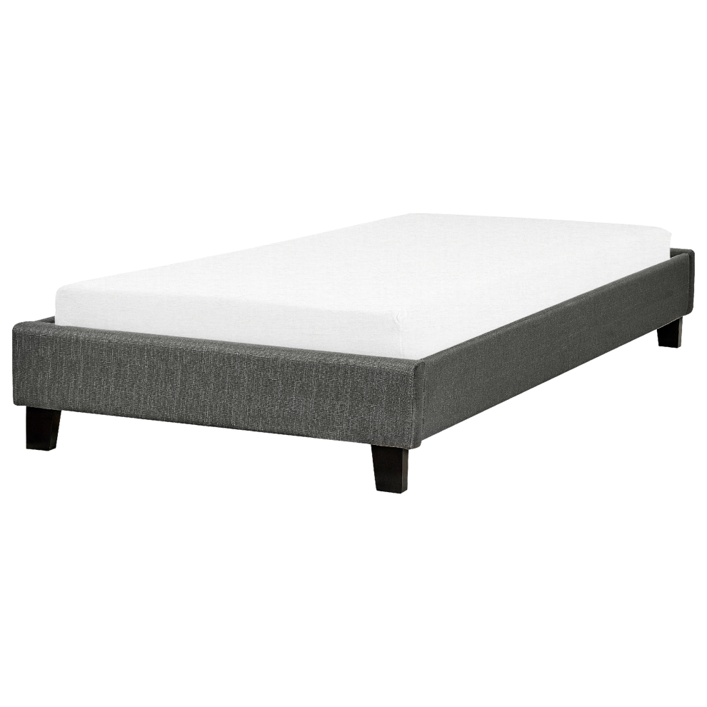 Bed without Headboard Fabric ROANNE 90 x 200 cm (EU Single) Grey