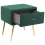 Beliani 1 Drawer Bedside Table FLAYAT Velvet Emerald Green 5