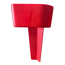 Beach Cup Holder with Snack and Phone Storage, Sand Drink Holder for Beach Picnic Camping, Red