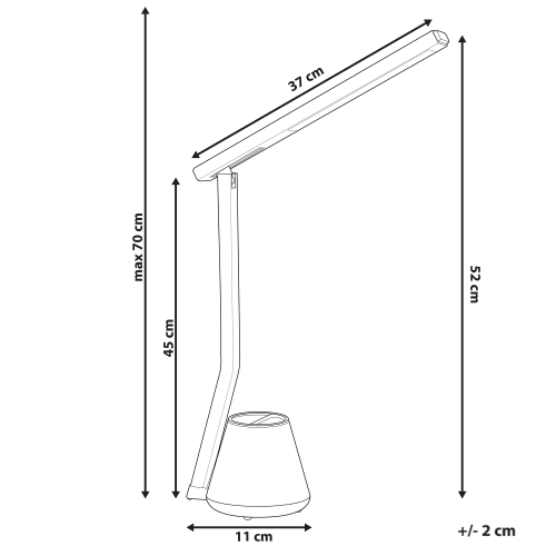 Beliani LED Desk Lamp DENEB with Dimmer Light Blue 2
