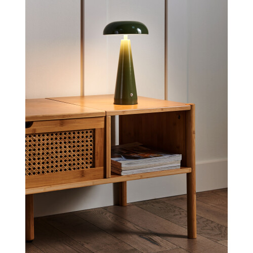 Beliani Wireless LED Table Lamp BOCONO with Dimmer Metal Green 1