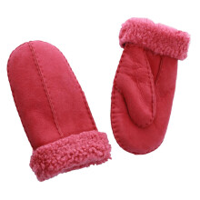 (One Size, Pink) Eastern Counties Leather Childrens/Kids CSM Sheepskin Split Seam Mittens