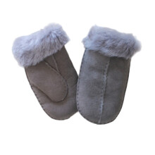 (One Size, Grey) Eastern Counties Leather Childrens/Kids CSM Sheepskin Split Seam Mittens