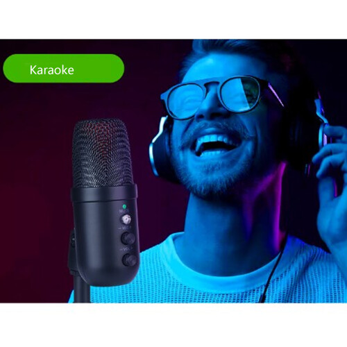 USB Gaming Condenser Microphone with Shock Mount, Mute Light & Gain Control 2