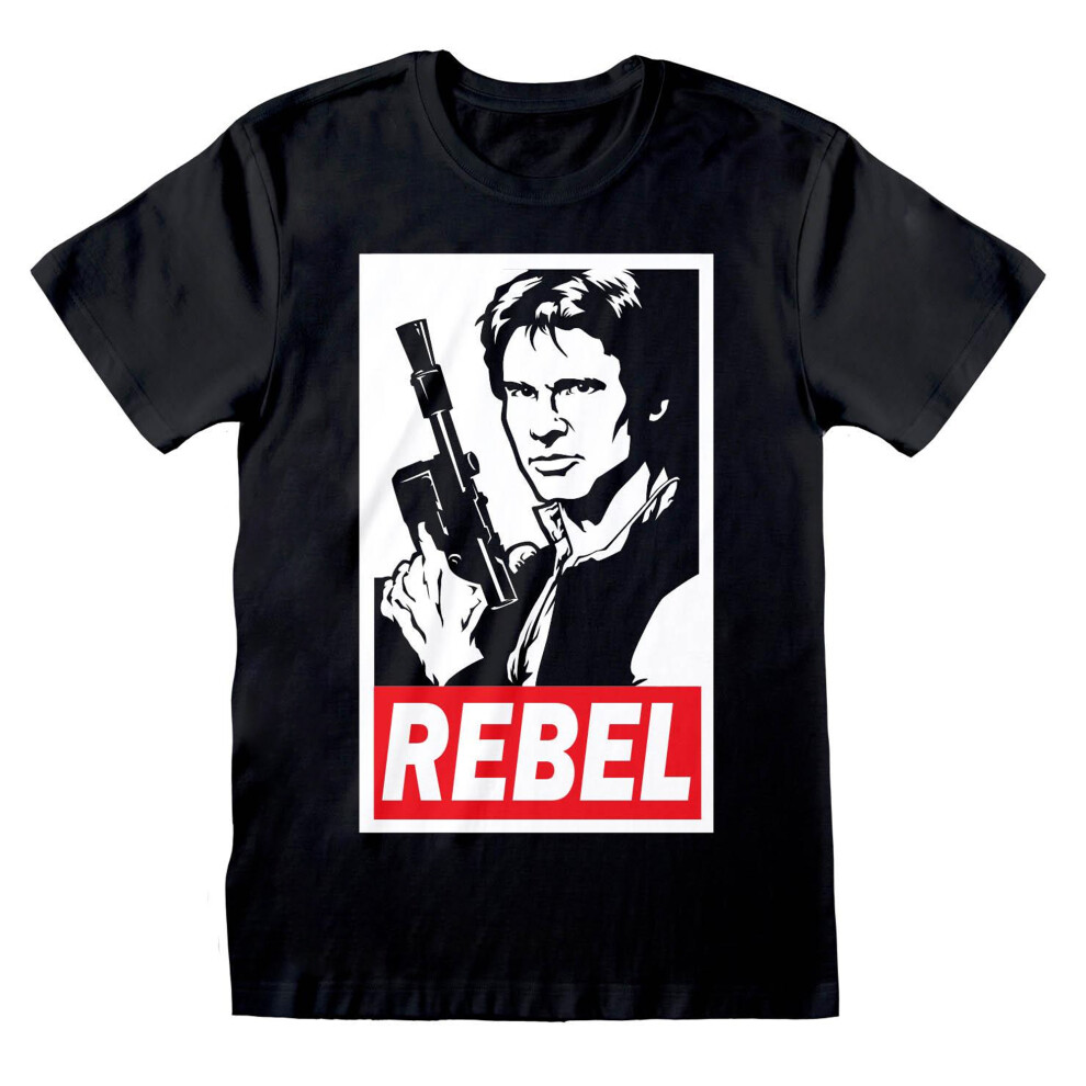 Star Wars Unisex Adult Rebel Han Solo T-Shirt