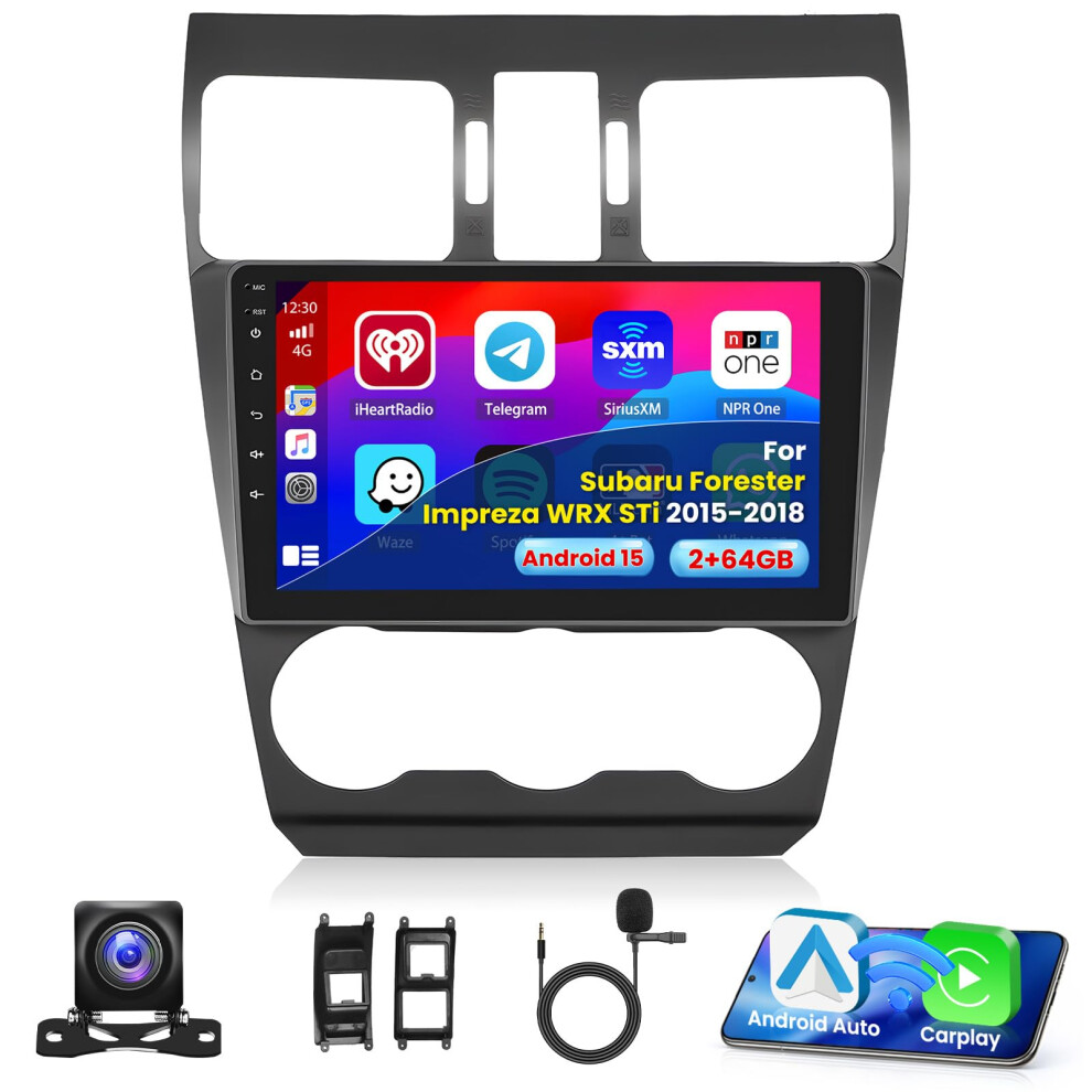 Car Stereo With Carplay Android Auto 9 Inch Gps Bluetooth For Subaru Forester Impreza Wrx 1518 2Gb+64Gb 9771547195269