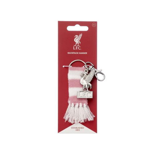 Liverpool FC (One Size, Pink/White) Liverpool FC Stripe Crest Keyring 1