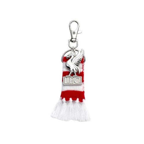 Liverpool FC (One Size, Red/White) Liverpool FC Stripe Crest Keyring 1