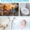 Pressure Handheld Shower Head with On/Off Switch, 3 Modes, 360 Adjustable Chrome Water Saving 4