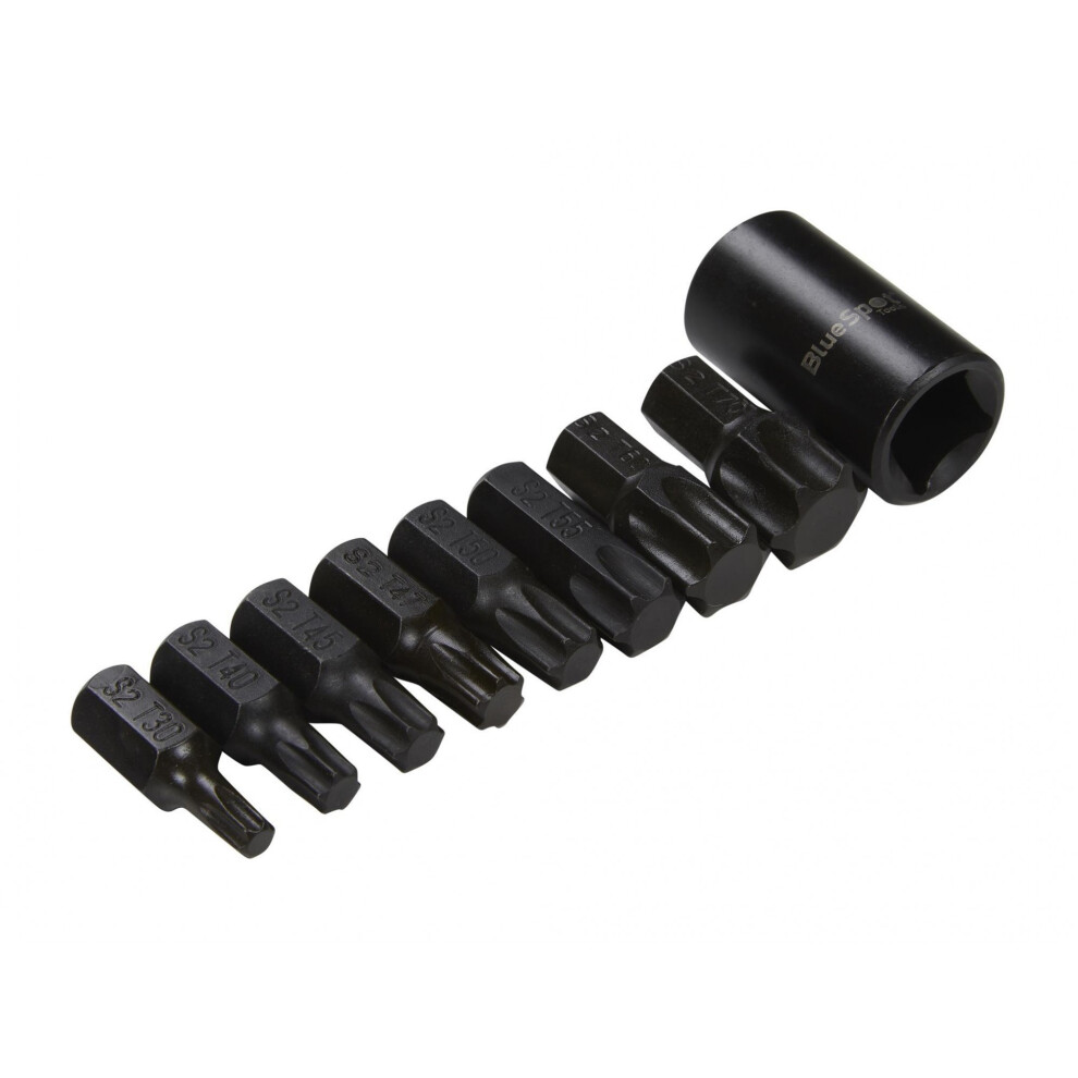 Bluespot Tools 1/2In Impact Torx Bit Set, 9 Piece 5063750492896