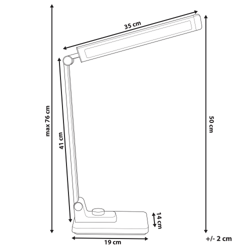 Beliani LED Desk Lamp ENIF with Wireless Charger Silver 2