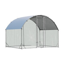 Hühnergehege - HELLOSHOP26 - 190x280x195 cm - rostfreies verzinktes Metall - wasserdichte Abdeckung - belüftet
