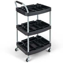 Servante d'atelier - HELLOSHOP26 - 59x45x107 cm - 3 niveaux - Capacité 45 kg - Roues verrouillables