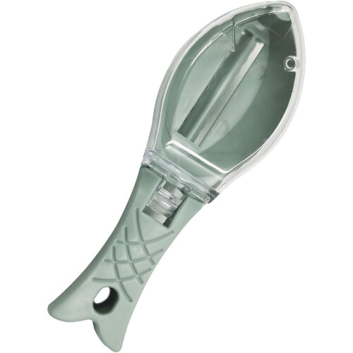Fish Scale Remover with Lid Easy to Use Mess Fish Scaler Tool for Home Kitchen 2