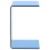 Beliani Side Table LOURDES Tempered Glass Blue 5