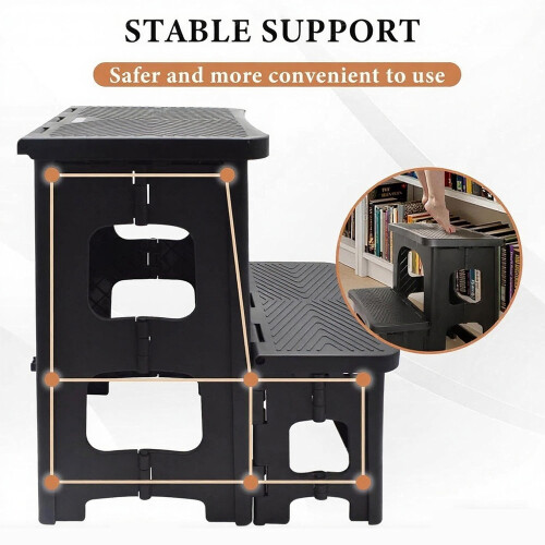 Folding Double Step Stool Heavy Duty Non-Slip MultiPurpose Kitchen DIY 1