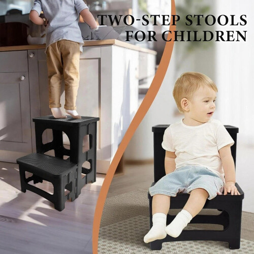 Folding Double Step Stool Heavy Duty Non-Slip MultiPurpose Kitchen DIY 2