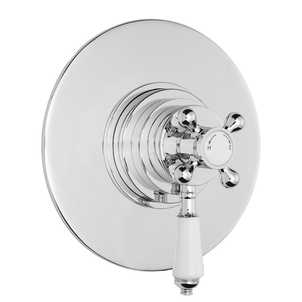 Balterley Traditional Concealed Dual Thermostatic Shower Valve (1 Outlet) - Chrome