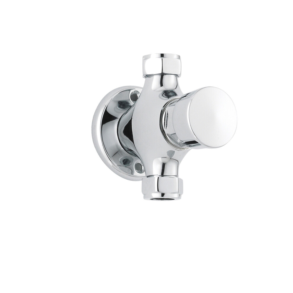Balterley Contemporary Round Manual Exposed Non-Concussive Timed Shower Valve - Chrome