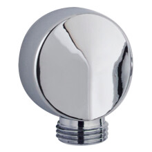 Round Outlet Elbow in a Chrome Finish