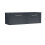 Balterley Partial Fluted 2 Drawer Wall Hung Vanity Unit with Colour Coordinating Worktop - 1200mm - Satin Soft Black 1