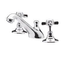 Balterley Kingsey Traditional Crosshead 3 Tap Hole Basin Tap and Pop Up Waste - Chrome