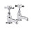 Balterley Balterley Kingsey Traditional Crosshead Basin Taps - Chrome 1