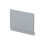 Balterley 800mm Straight Reversible Bath End Panel & Plinth - Satin Grey 1