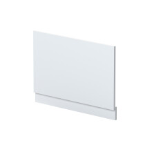800mm Straight Reversible Bath End Panel & Plinth - Satin White