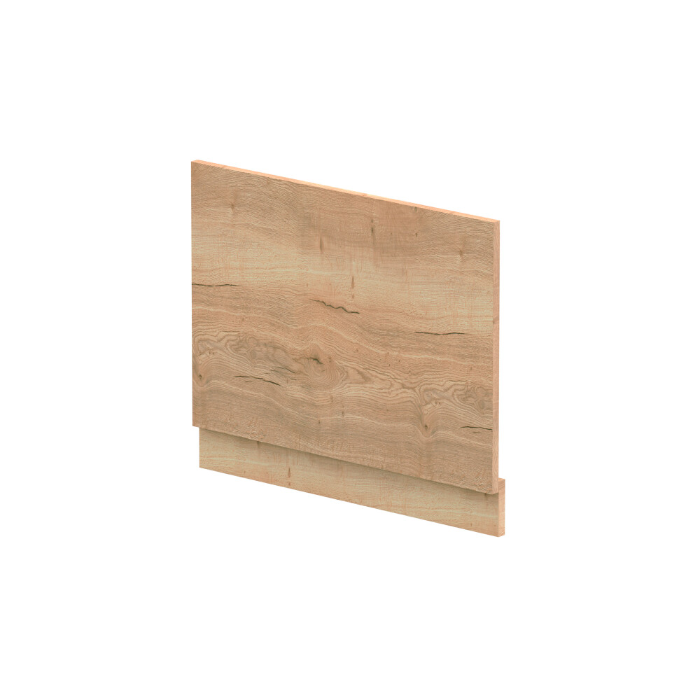 700Mm Edge/Power Straight End Bath Panel & Plinth - Textured Woodgrain Autumn Oak 5056678460450
