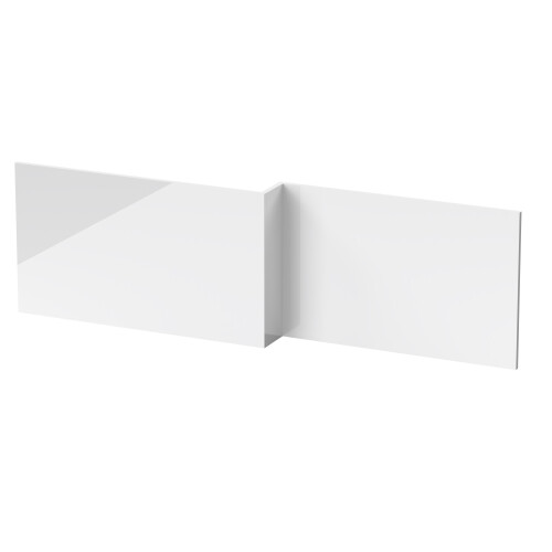 Balterley 1700mm Waterproof Square Shower Bath Front Panel - Gloss White