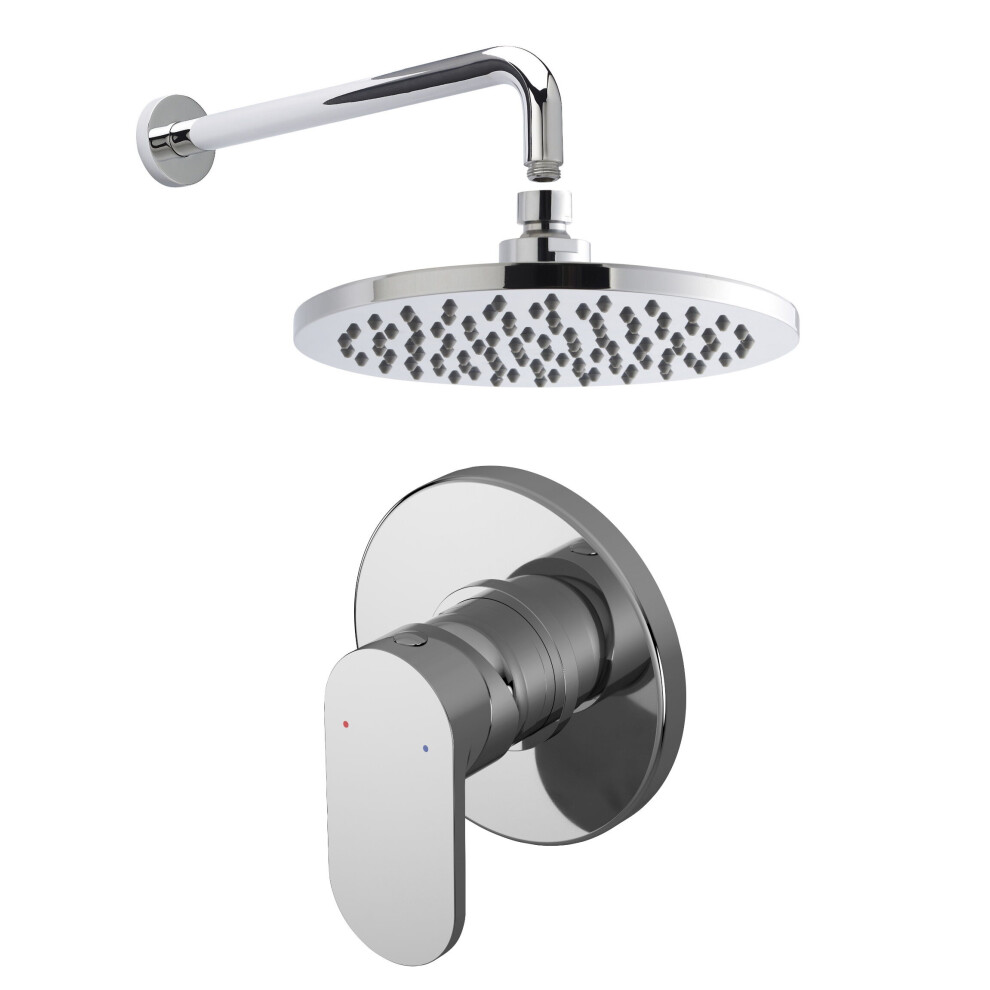 Balterley Current Shower Bundle Concealed Round Manual Valve, Arm & Head Kit - Chrome