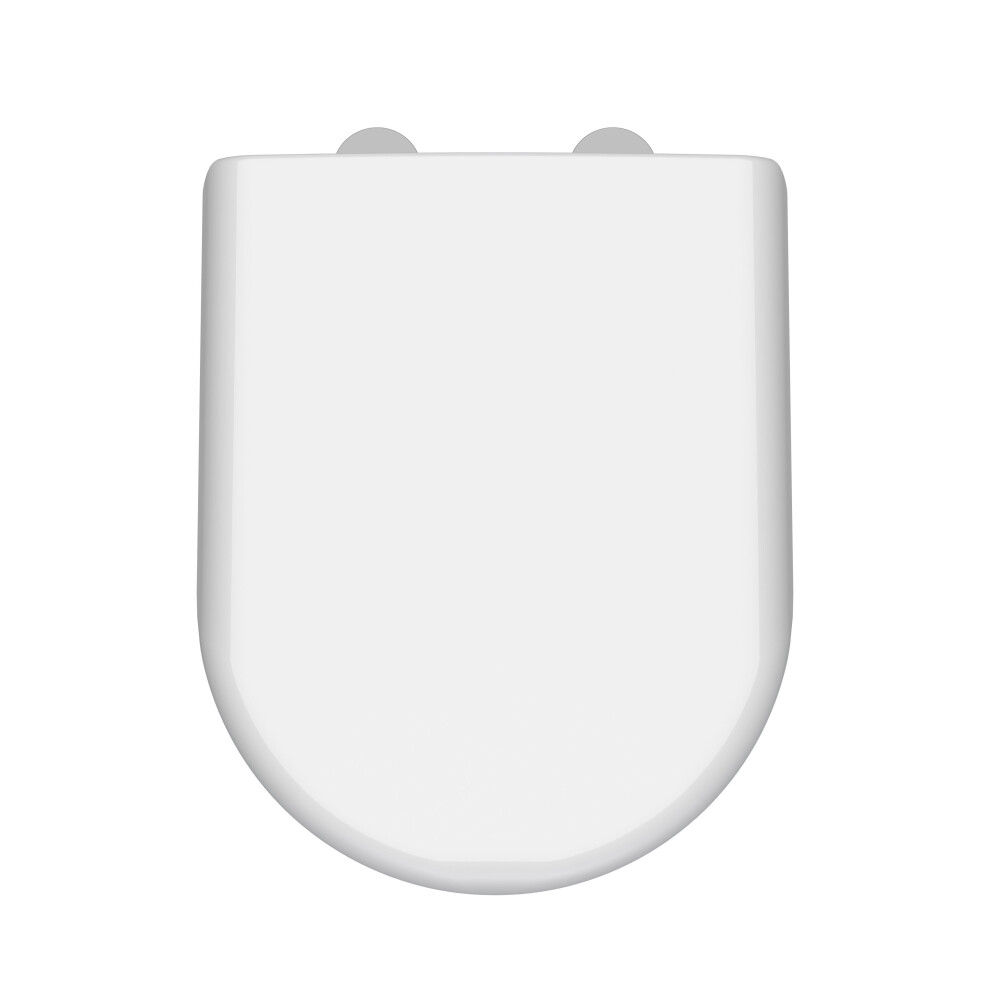 Balterley Luxury Soft Close D Shape Top Fix - White