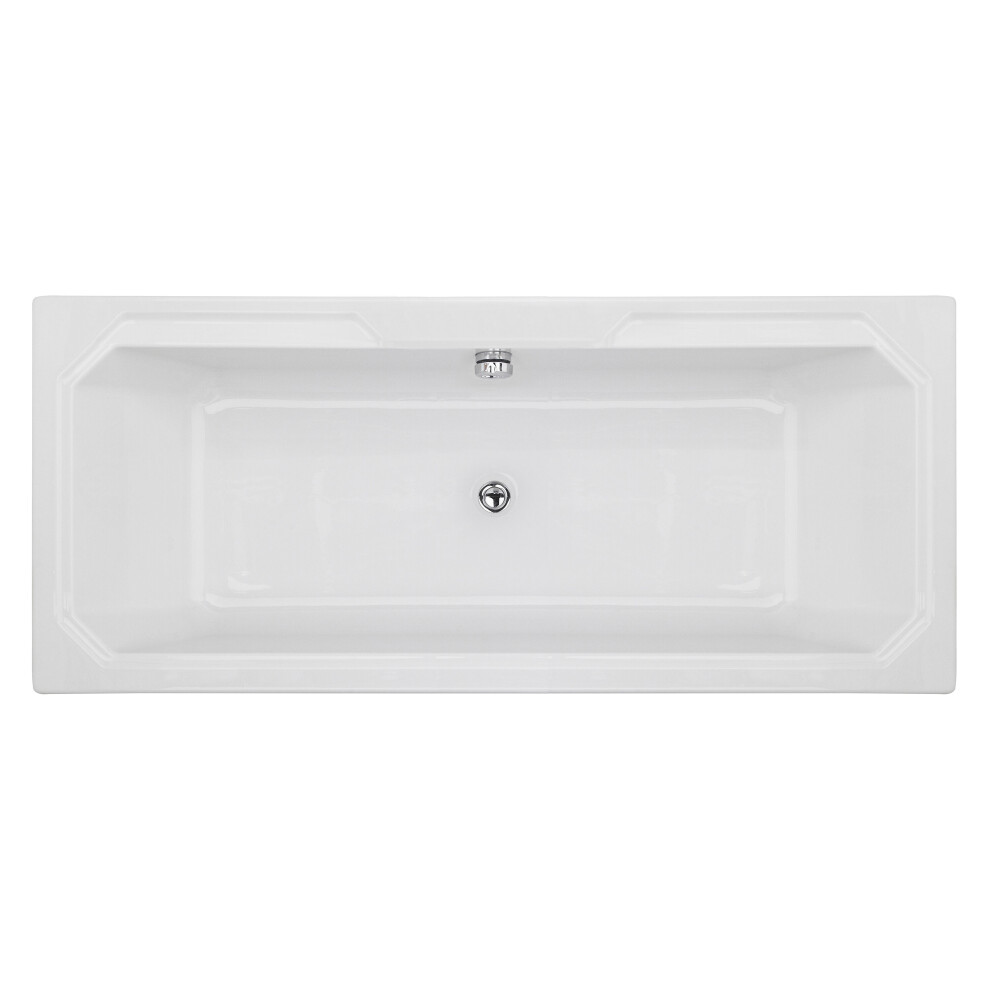 Balterley Harrington Traditional Straight Double Ended Shower Bath Tub, 1800Mm X 800Mm - White