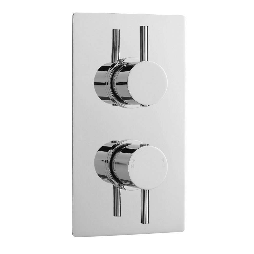 Balterley Round Concealed Twin Thermostatic Shower Valve (1 Outlet) - Chrome
