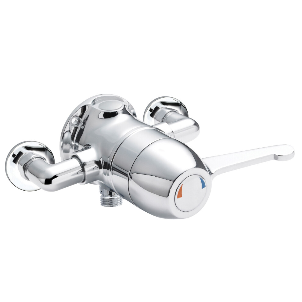 Balterley Contemporary Round Exposed Sequential Thermostatic Shower Valve With Lever Handle - Chrome