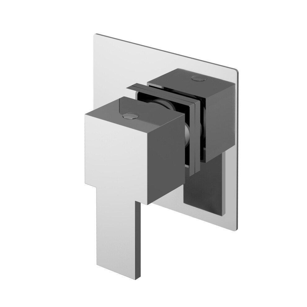 Balterley Betley Contemporary Bathroom Square Concealed Stop Tap With Lever Handle, 100Mm, Chrome