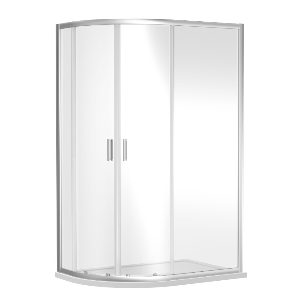 Balterley Offset Quadrant 6Mm Toughened Safety Glass Shower Enclosure - 1200Mm X 800Mm - Chrome