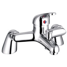 Standard Deck Mounted Single Lever Bath Shower Mixer Tap - Chrome