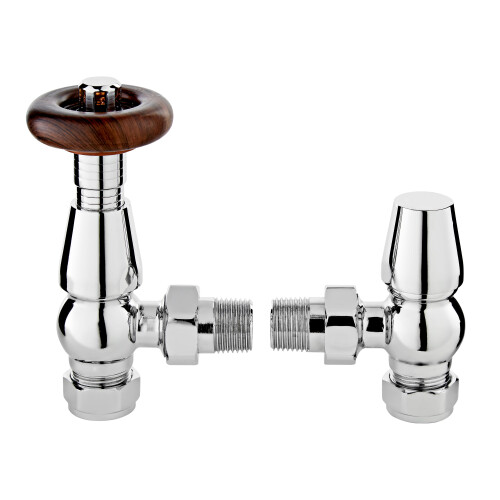 Balterley Heating Accessories Camden Angled Thermostatic Valve, Chrome 1