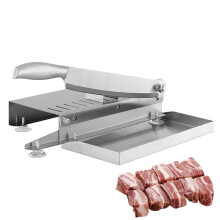 Manual Meat Cutter Stainless Steel Bone Cutter for Ribs Poultry Chicken Fish Beef with Food Tray