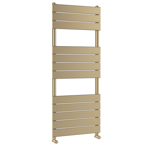 Balterley Ecton Square Flat Towel Radiator 1213mm x 500mm, Brushed Brass